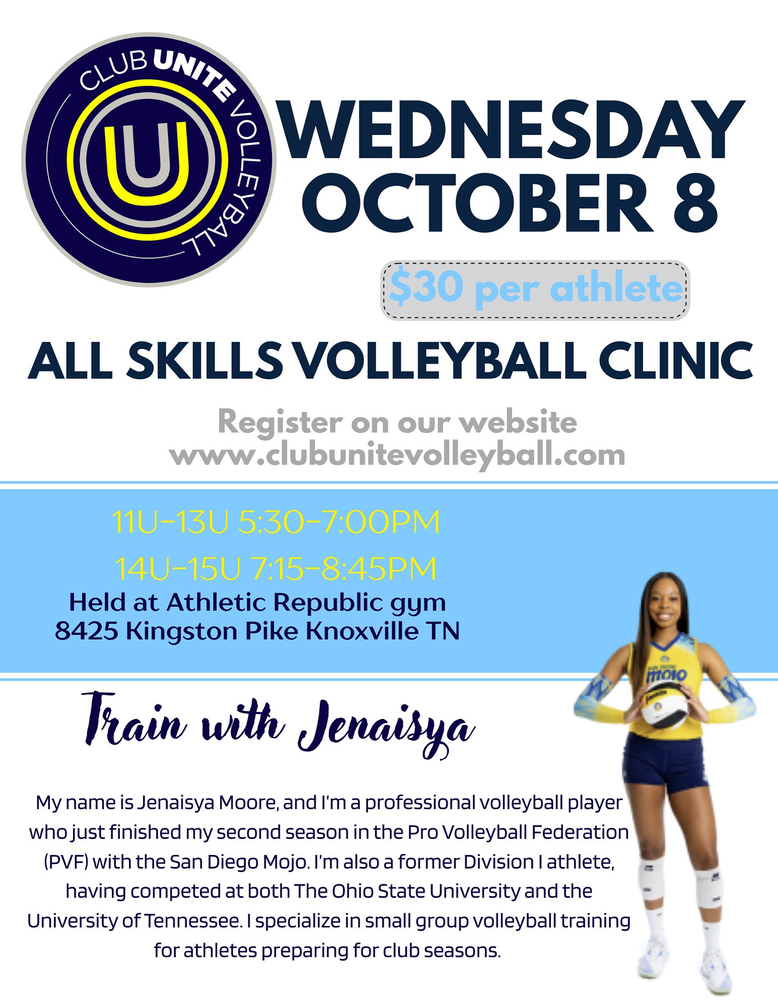 Club Unite Volleyball | Clinic with Jenaisya