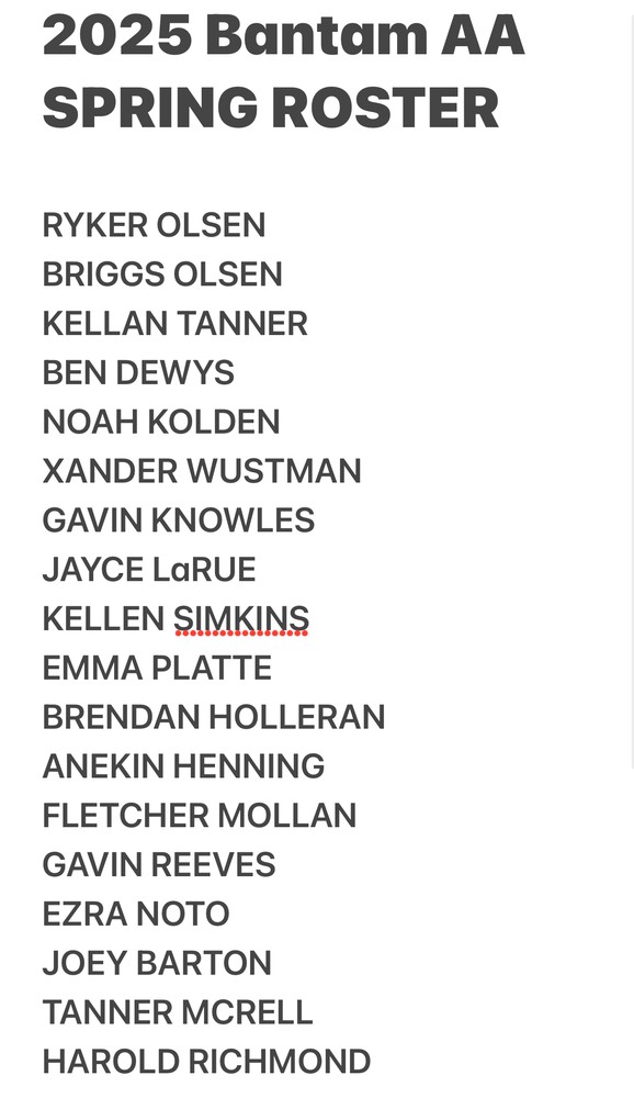 Spring Rosters HAWK Hockey | Spring Rosters