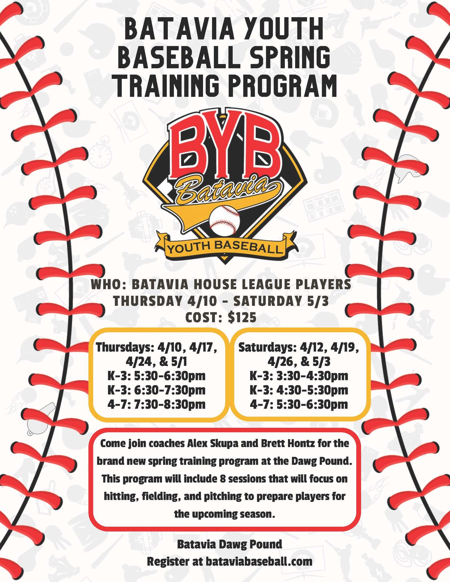 Batavia Youth Baseball | Spring Training