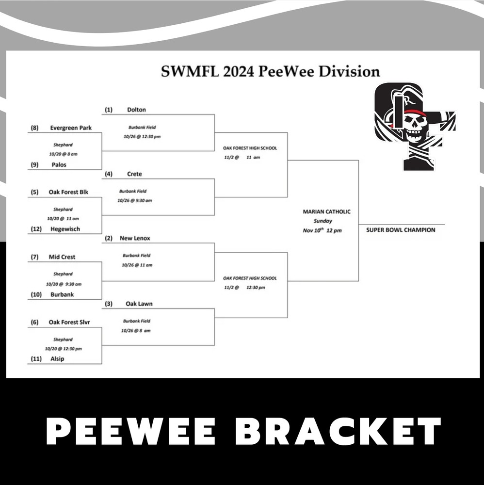 Oak Forest Raiders 2024 PeeWee Play Off's Bracket